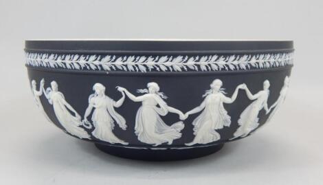 A Wedgwood black Jasperware bowl