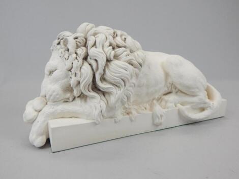 A resin model of a lion