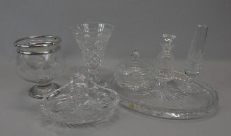 Various items of cut glass etc.