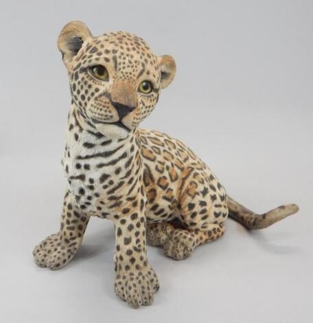 A modern Country Artists composition figure of a leopard cub