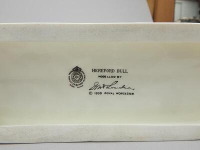 A Royal Worcester porcelain model of a Hereford Bull - 2