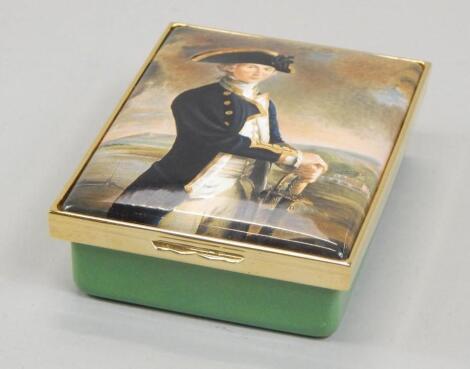 A Halcyon Days rectangular box and cover