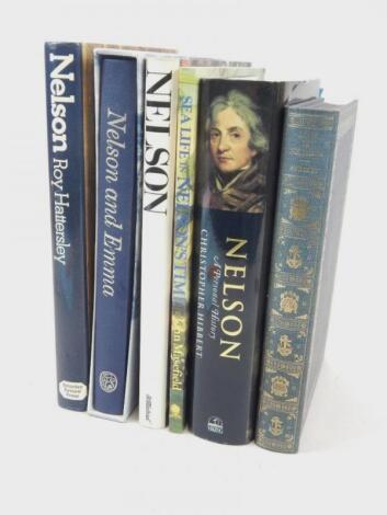 A collection of books relating to Admiral Lord Nelson