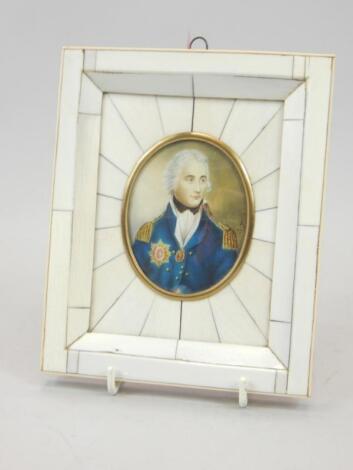 A miniature portrait of Admiral Lord Nelson