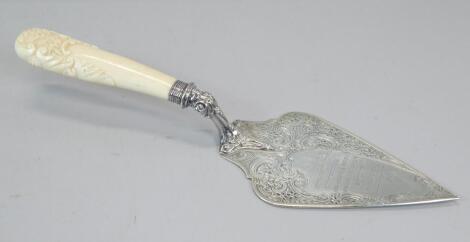 A silver presentation trowel