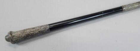 An ebonised conductor's baton