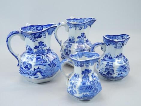 An associated group of four Masons ironstone jugs