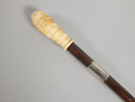 A late 19thC/early 20thC walking cane