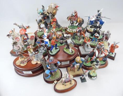 A collection of hand painted metal models