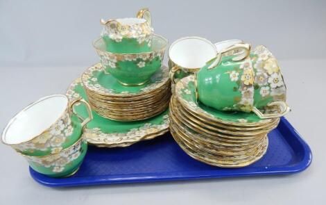 A Crown Staffordshire part tea service