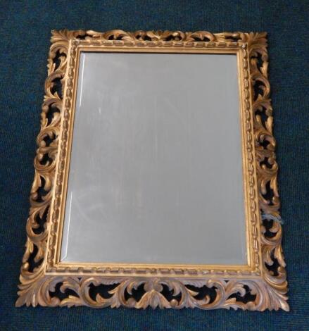 A Continental Florentine wall mirror