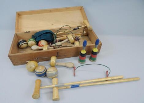 A table croquet set