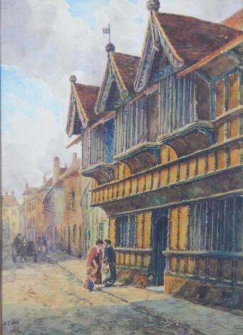 H.E.Cox (19thC/20thC). Street scenes