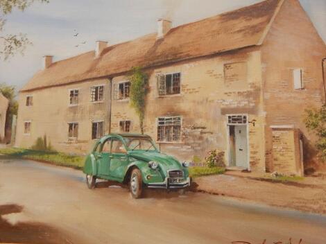 Double E West. Village cottage with 2CV Citroen