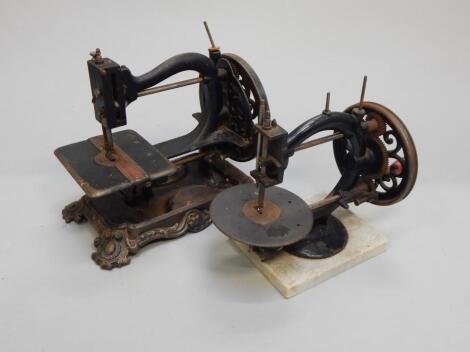 Two sewing machines