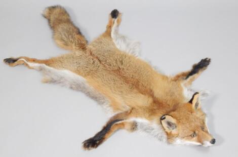 A fox skin rug