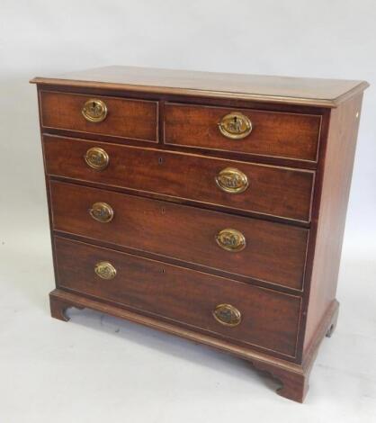 A 19thC mahogany chest of drawers