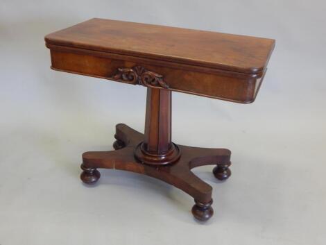 An early Victorian mahogany tea table