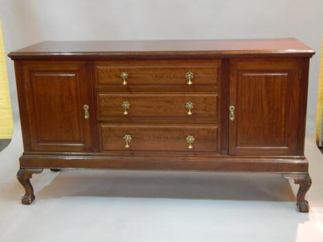 A large mahogany sideboard