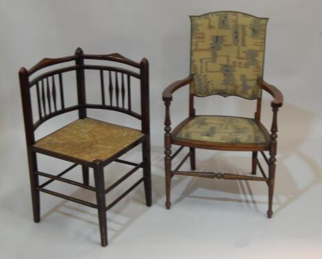 Two Edwardian chairs