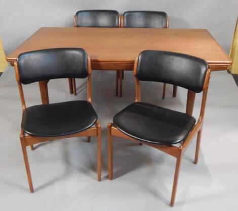 A Danish Retro style teak extending dining table