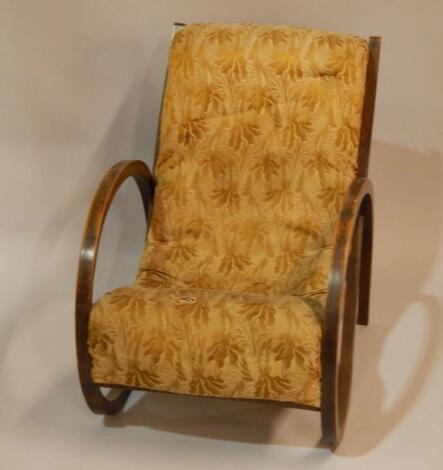 An Art Deco style bentwood armchair