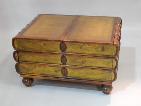 An unusual mahogany coffee table