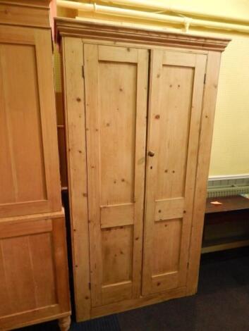 A 19thC pine cupboard