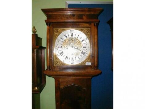 A walnut longcase clock