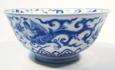 A Chinese blue and white porcelain bowl