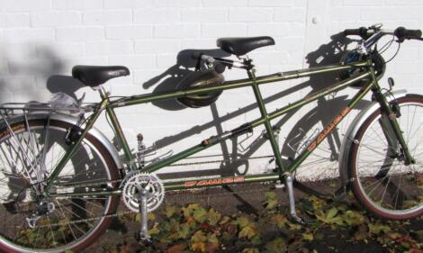 A Dawes double edge tandem bicycle.