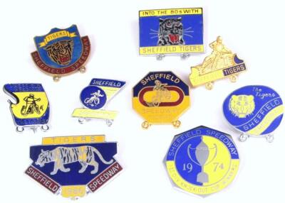 Vintage Speedway enamel badges Sheffield Tigers