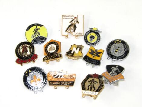Vintage Speedway enamel badges Newport Wasps