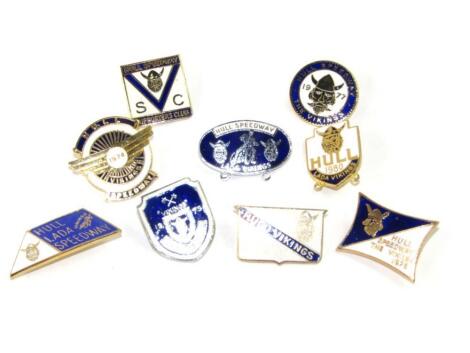 Vintage Speedway enamel badges Hull Vikings