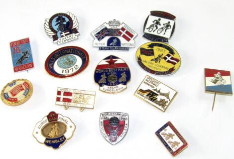 Vintage Speedway enamel badges