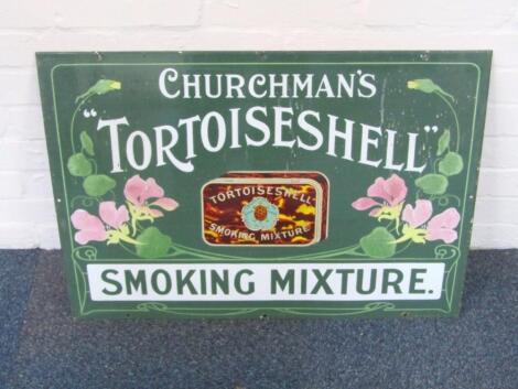 A Churchman's Tortoiseshell Smoking Mixture enamel sign