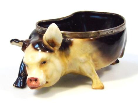 A Royal Doulton pig shaped dish