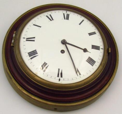 A 19thC mahogany and brass time piece