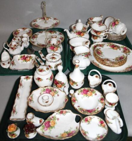 Various Royal Albert Old Country Roses teaware