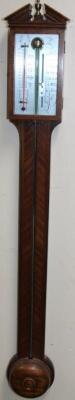 A George III style mahogany stick barometer