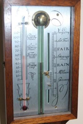 A George III style mahogany stick barometer - 2