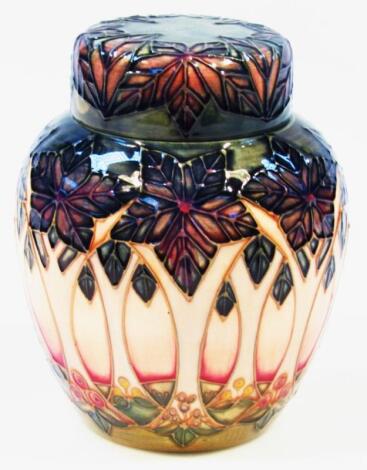 A modern Moorcroft ginger jar and cover