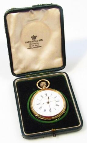 An 18ct gold gentleman's open faced pocket chronometer