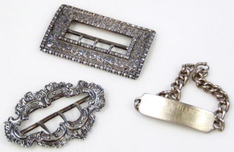 A late Victorian silver buckle