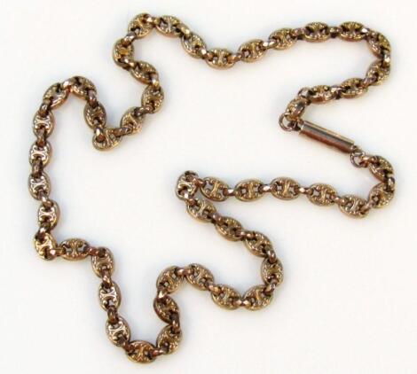 An early 20thC fancy link necklace