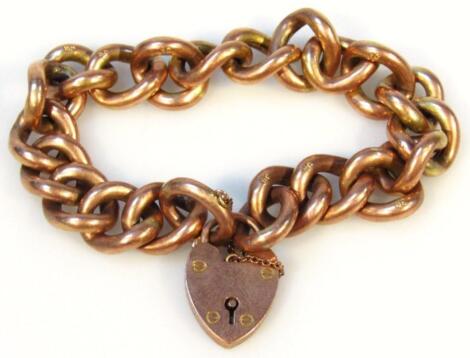 A 9ct gold heavy link bracelet