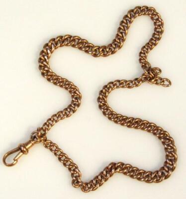 A 9ct gold double Albert watch chain