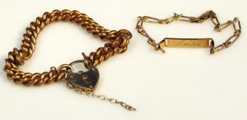 A slender link bracelet