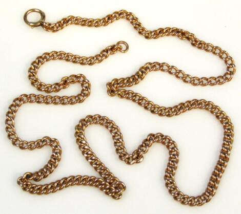 A 9ct gold Albert watch chain