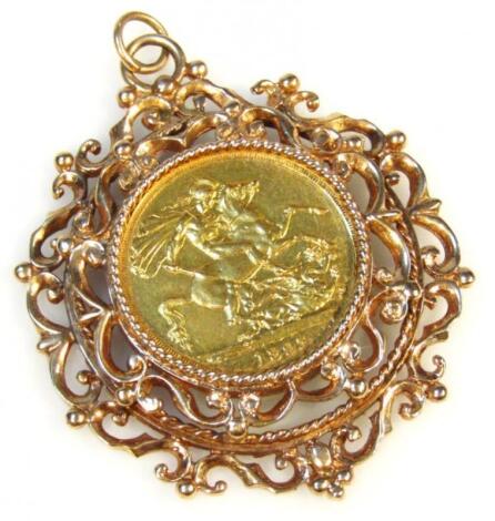 A Victorian gold double sovereign